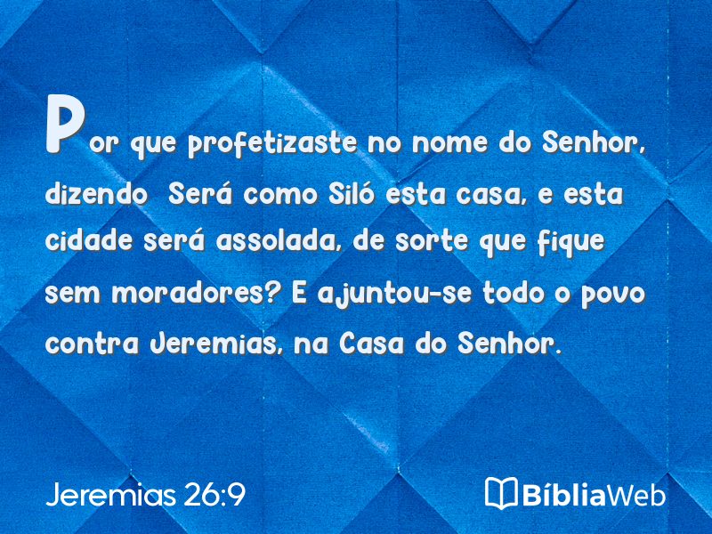 Jeremias 26:9 em imagem para compartilhar