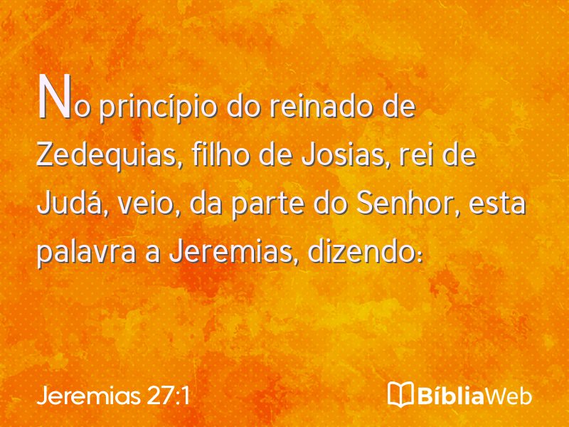 Jeremias 27:1 em imagem para compartilhar