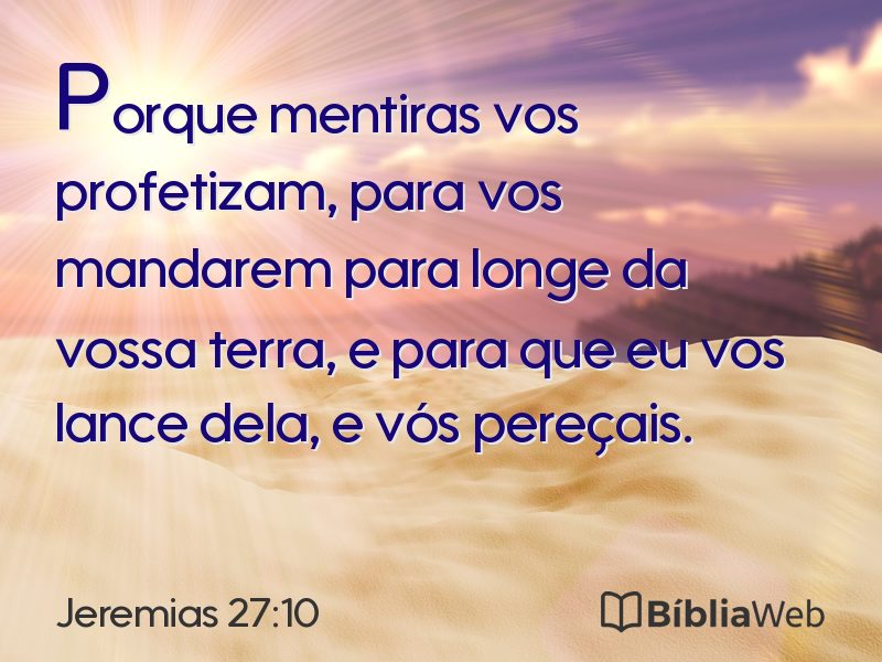Jeremias 27:10 em imagem para compartilhar