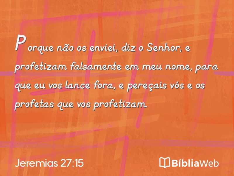 Jeremias 27:15 em imagem para compartilhar