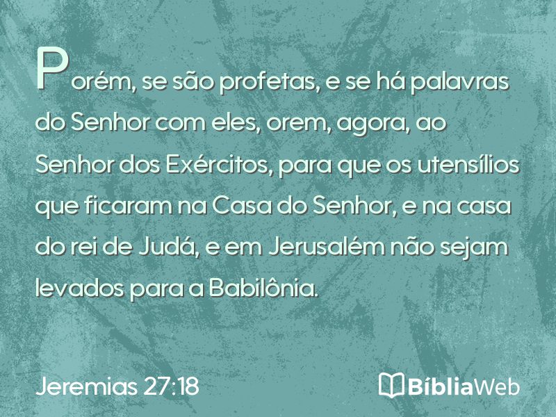 Jeremias 27:18 em imagem para compartilhar