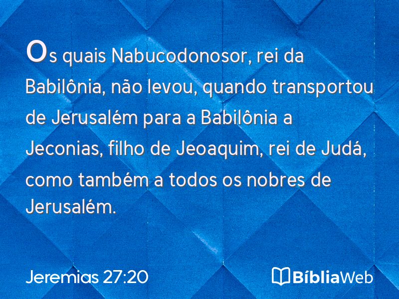 Jeremias 27:20 em imagem para compartilhar