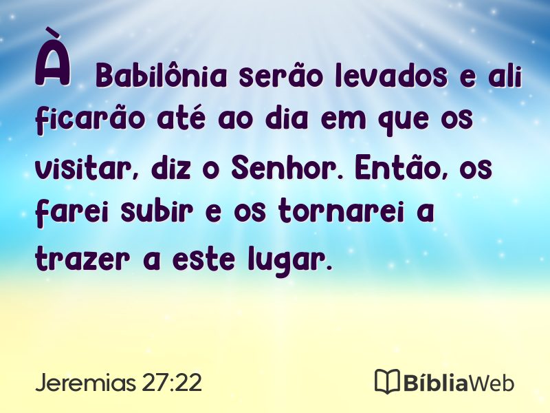 Jeremias 27:22 em imagem para compartilhar