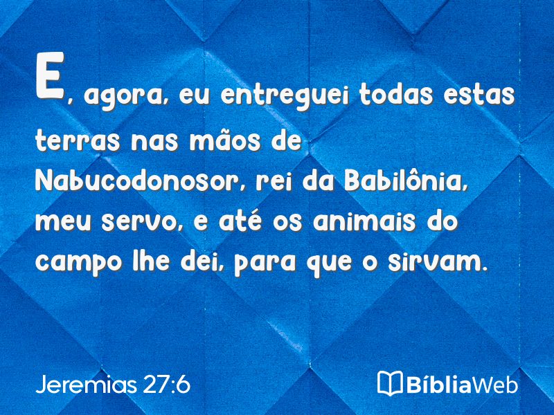 Jeremias 27:6 em imagem para compartilhar
