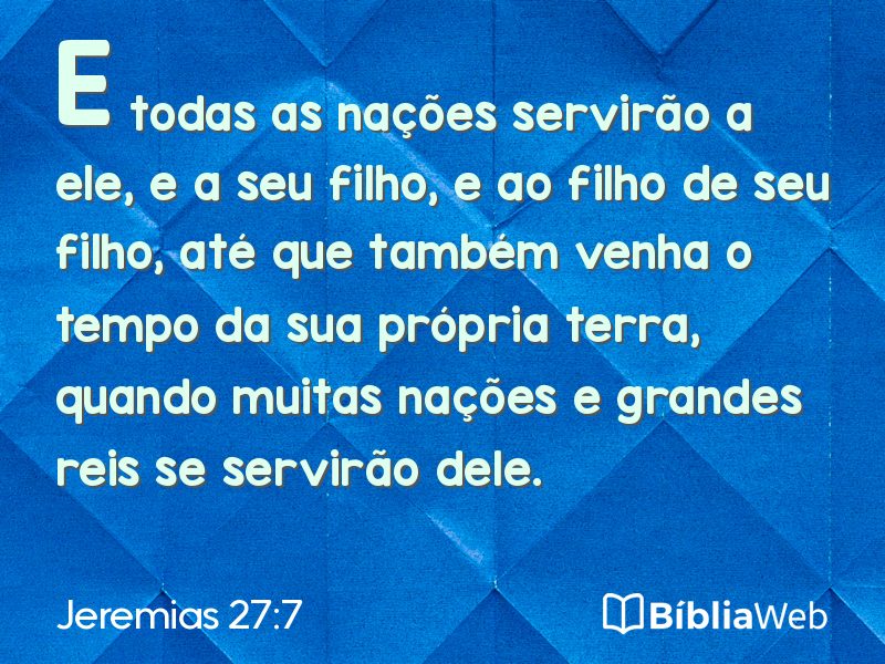 Jeremias 27:7 em imagem para compartilhar