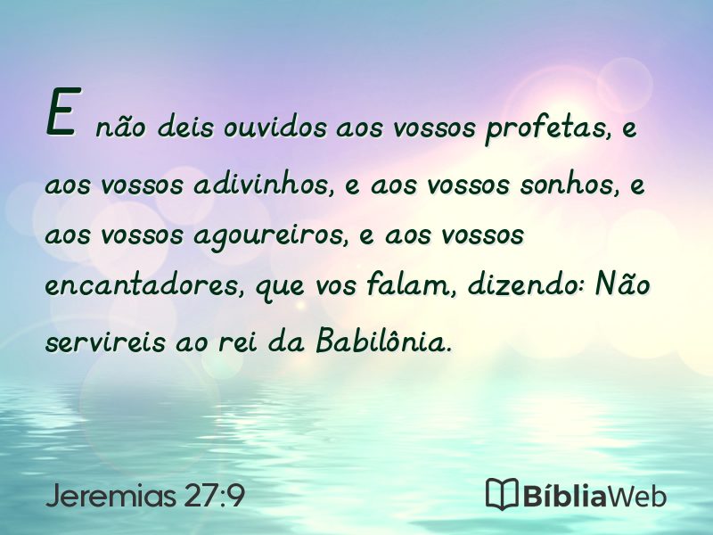 Jeremias 27:9 em imagem para compartilhar