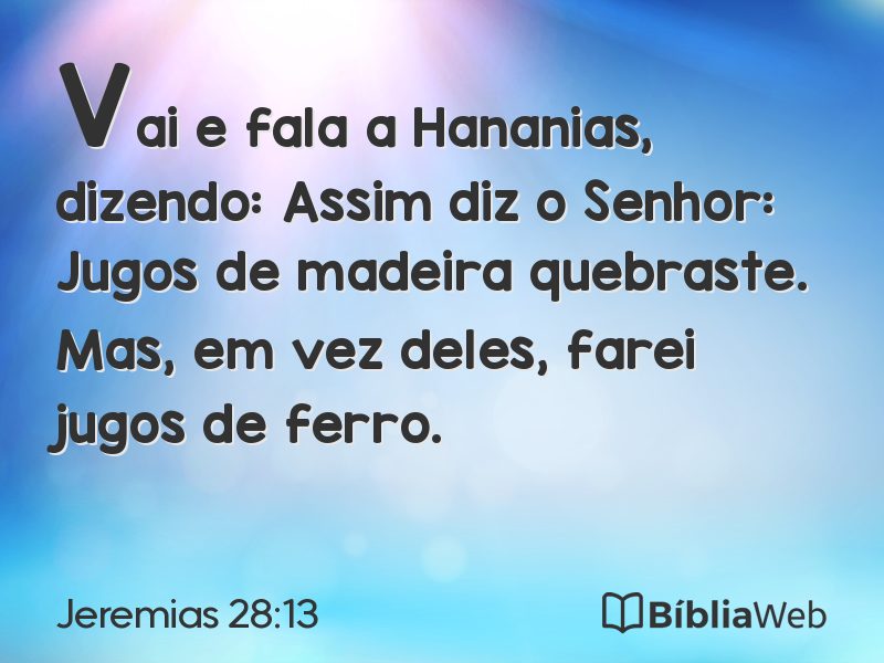 Jeremias 28:13 em imagem para compartilhar