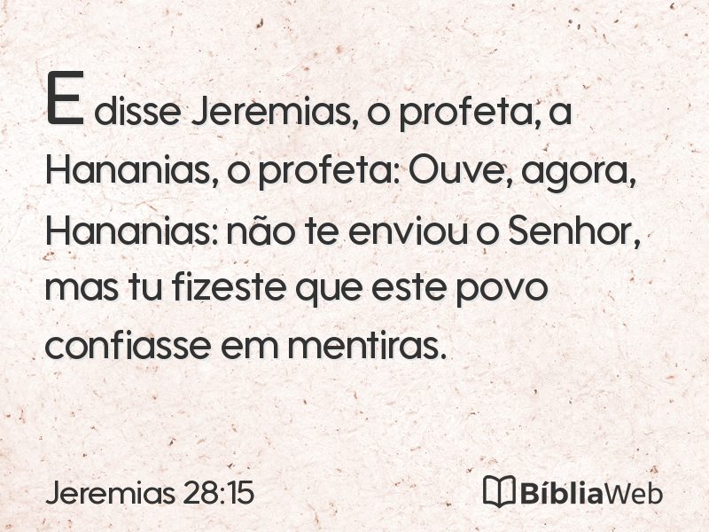 Jeremias 28:15 em imagem para compartilhar