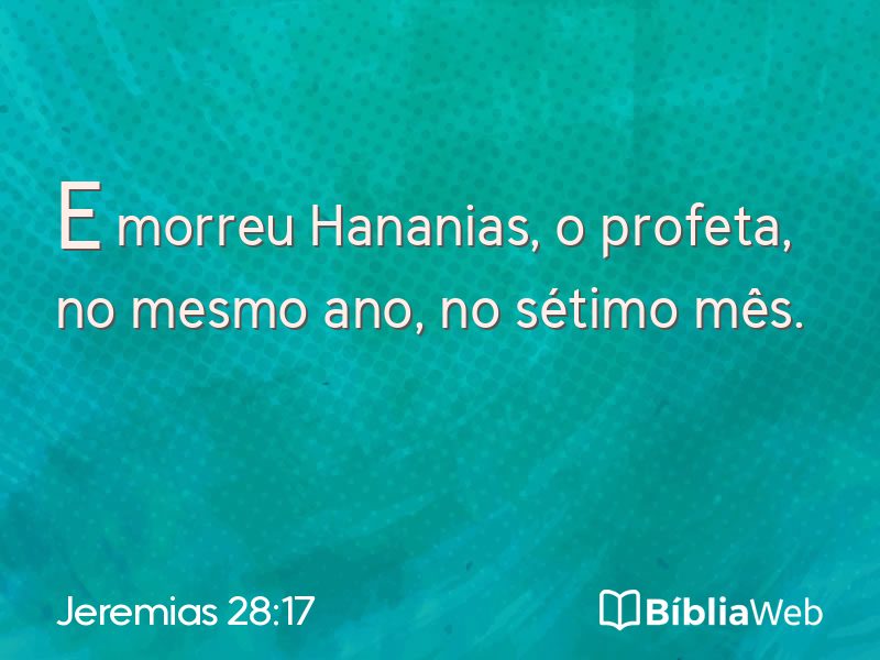 Jeremias 28:17 em imagem para compartilhar