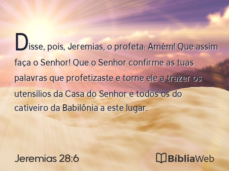 Jeremias 28:6 em imagem para compartilhar