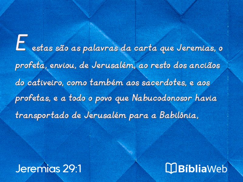 Jeremias 29:1 em imagem para compartilhar