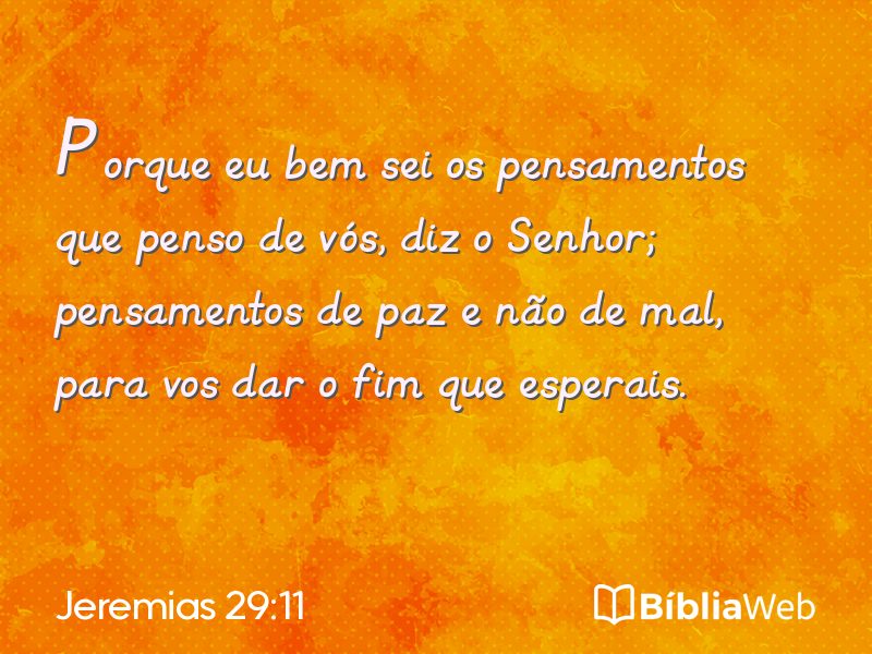 Jeremias 29:11 em imagem para compartilhar