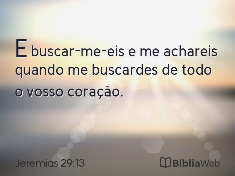 Jeremias 29:13 em imagem para compartilhar