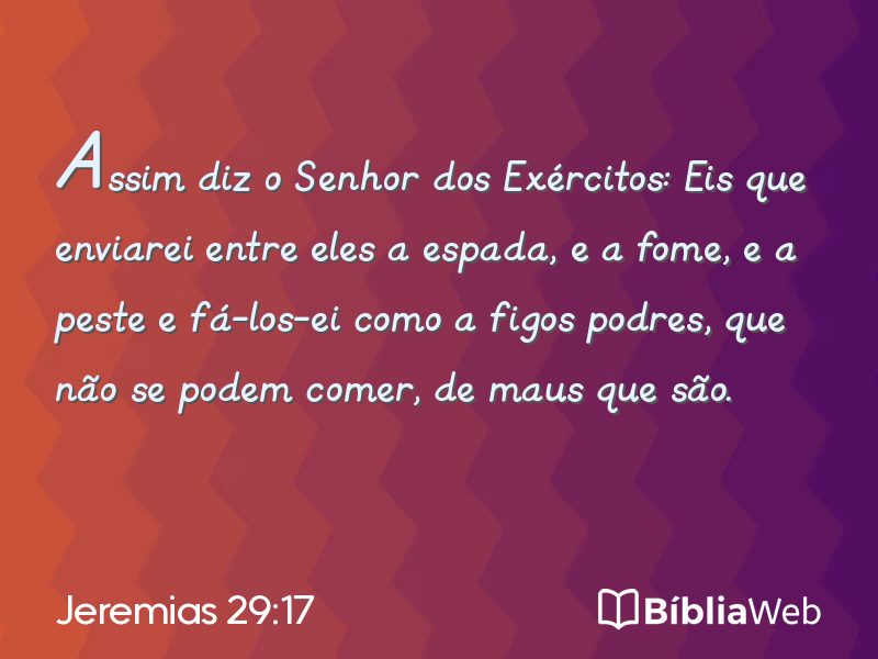 Jeremias 29:17 em imagem para compartilhar