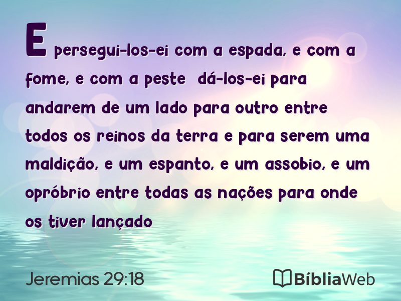 Jeremias 29:18 em imagem para compartilhar