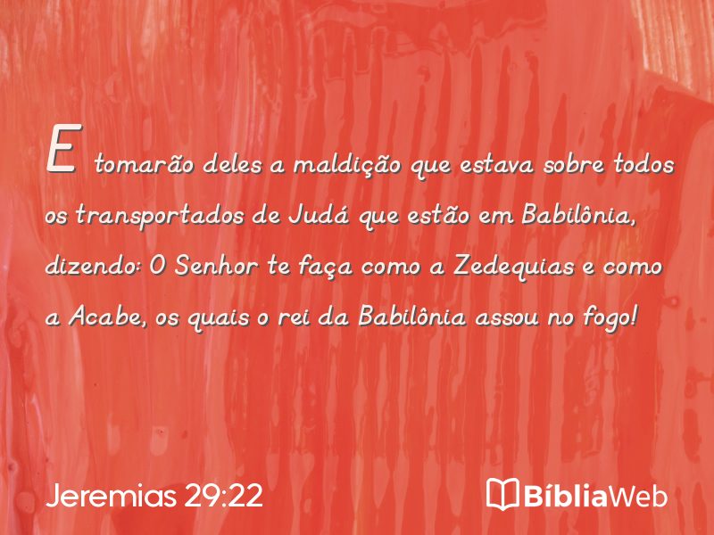 Jeremias 29:22 em imagem para compartilhar