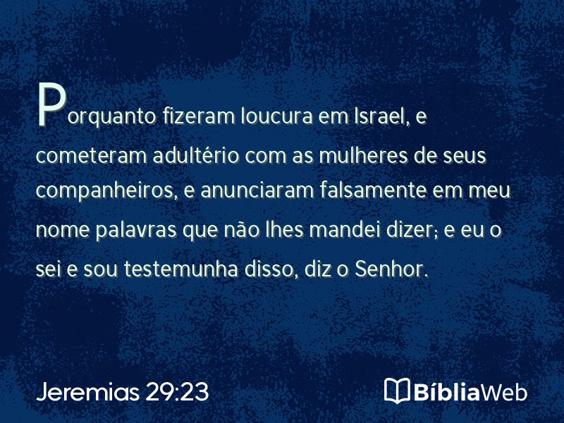 Jeremias 29:23 em imagem para compartilhar