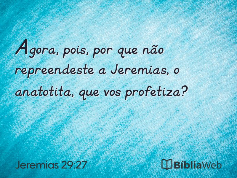 Jeremias 29:27 em imagem para compartilhar