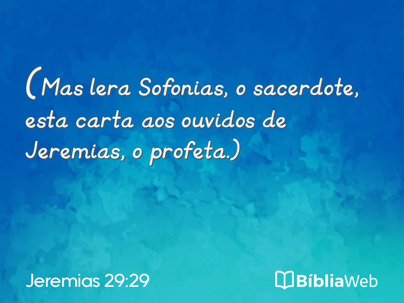 Jeremias 29:29 em imagem para compartilhar