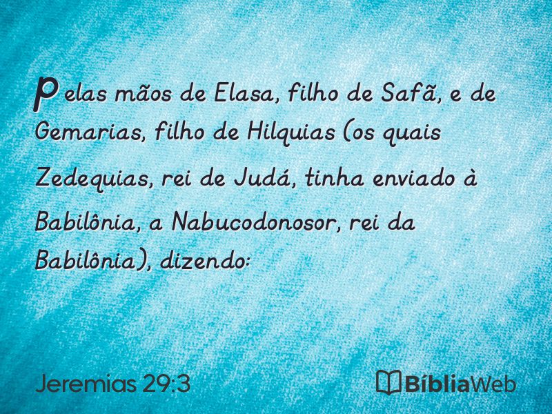 Jeremias 29:3 em imagem para compartilhar