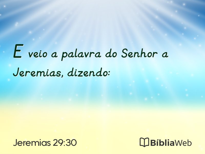 Jeremias 29:30 em imagem para compartilhar