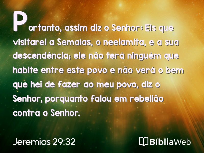 Jeremias 29:32 em imagem para compartilhar