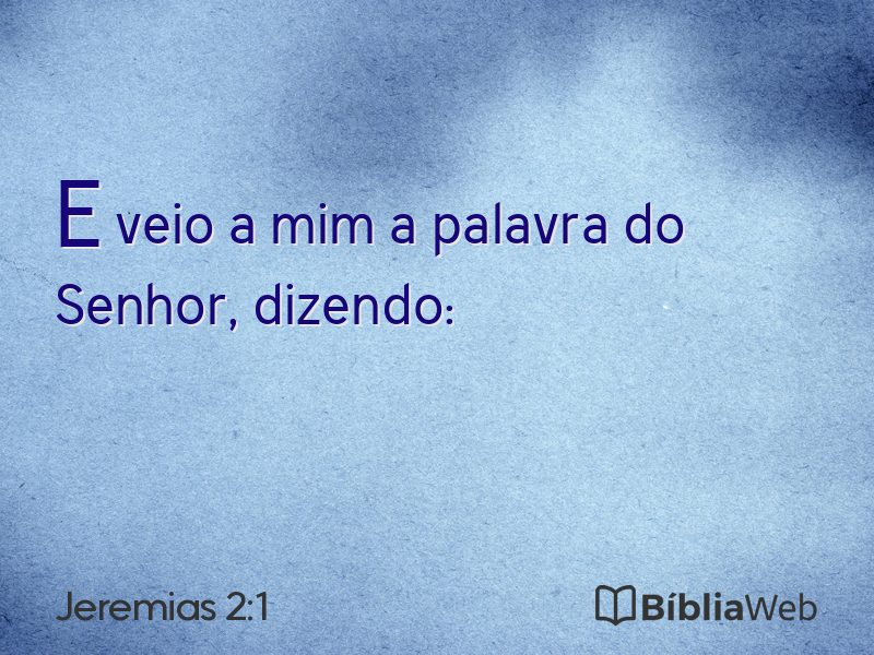 Jeremias 2:1 em imagem para compartilhar