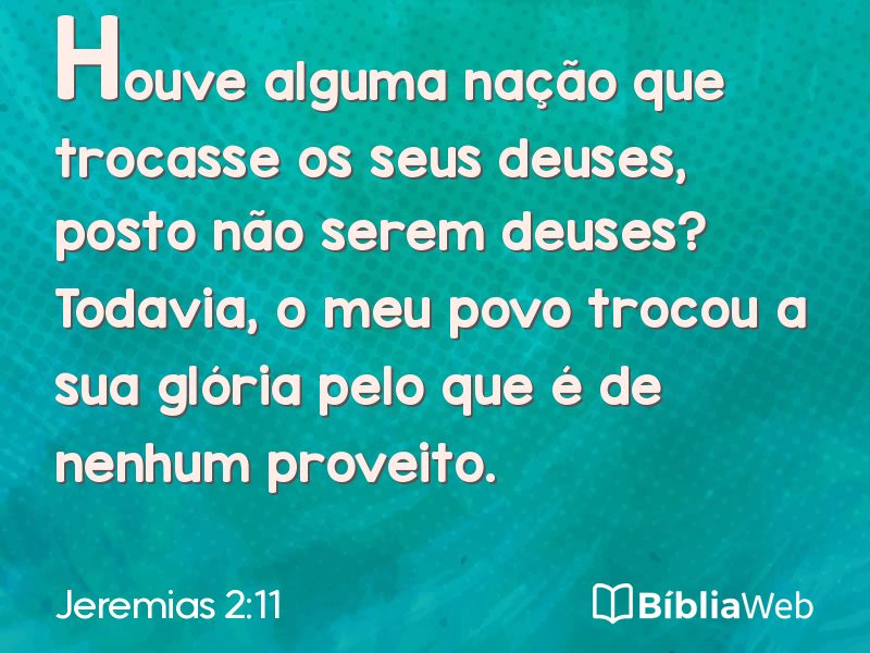 Jeremias 2:11 em imagem para compartilhar