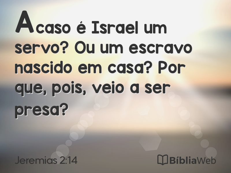Jeremias 2:14 em imagem para compartilhar