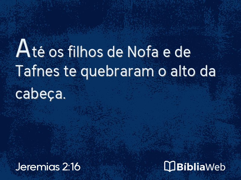 Jeremias 2:16 em imagem para compartilhar