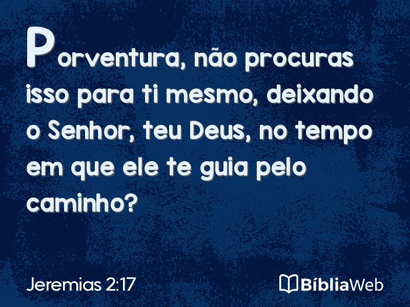 Jeremias 2:17 em imagem para compartilhar