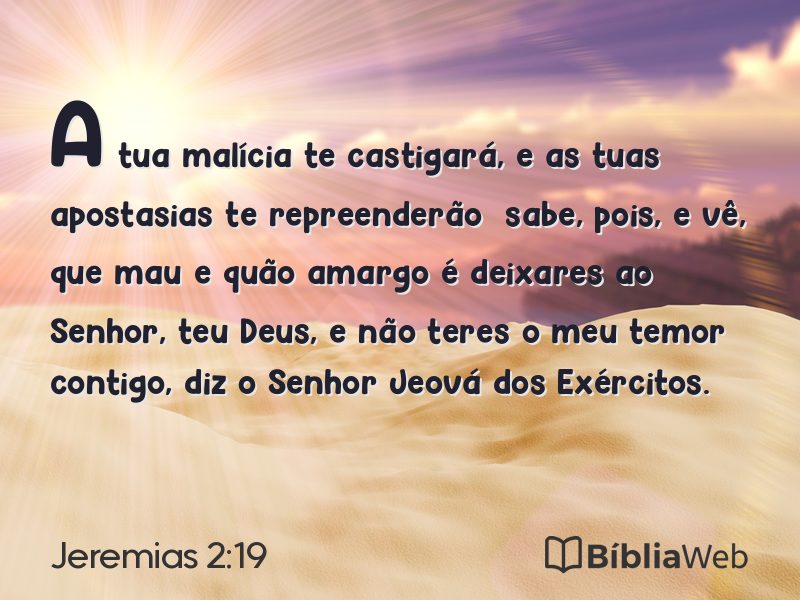 Jeremias 2:19 em imagem para compartilhar