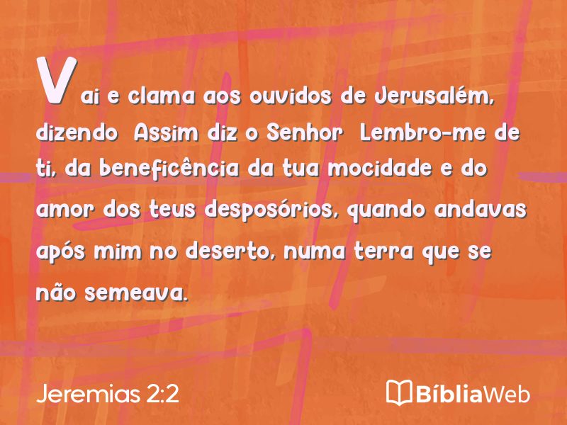 Jeremias 2:2 em imagem para compartilhar