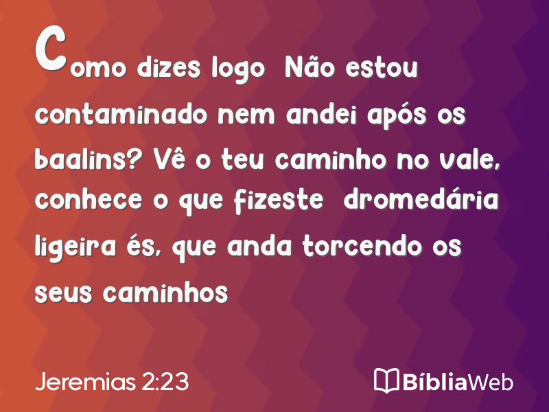 Jeremias 2:23 em imagem para compartilhar