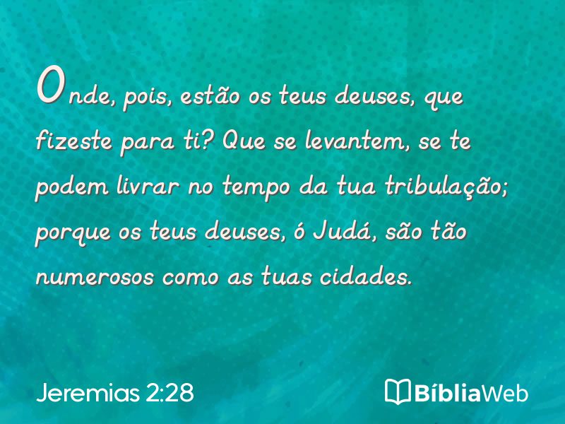 Jeremias 2:28 em imagem para compartilhar