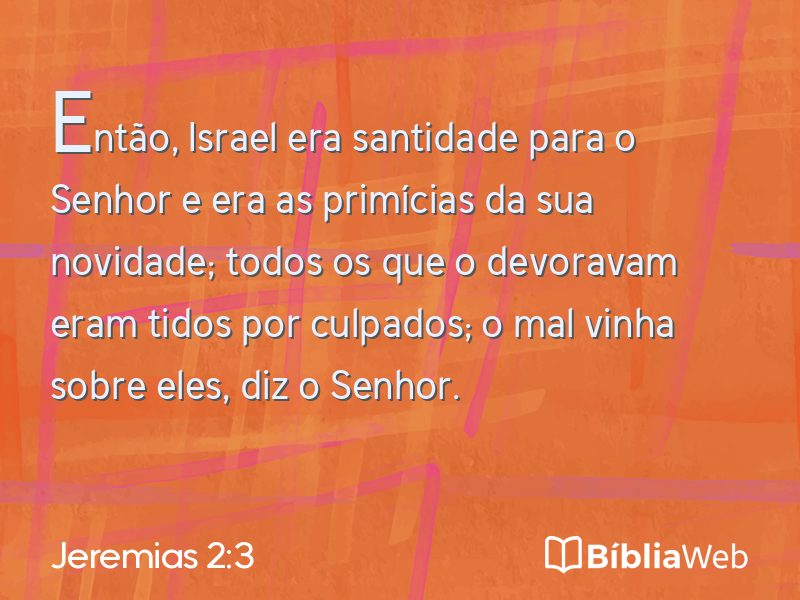 Jeremias 2:3 em imagem para compartilhar