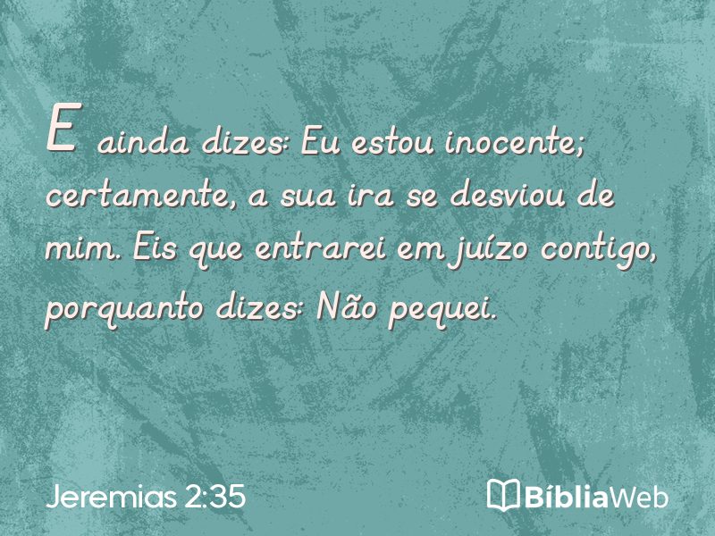 Jeremias 2:35 em imagem para compartilhar