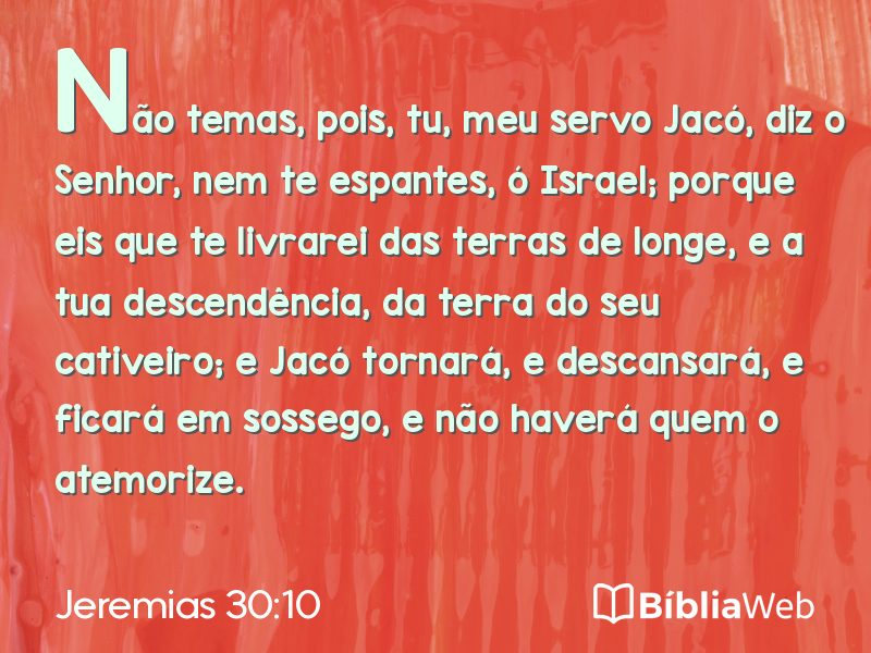 Jeremias 30:10 em imagem para compartilhar