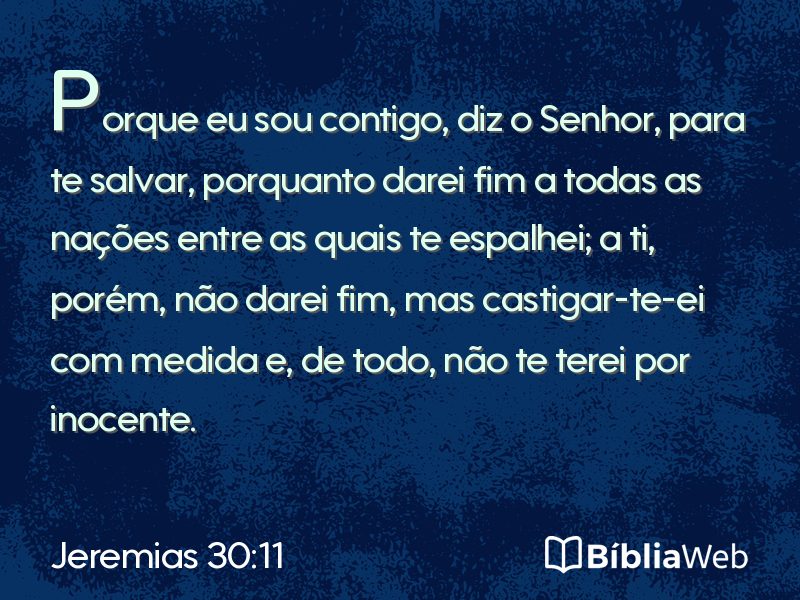 Jeremias 30:11 em imagem para compartilhar