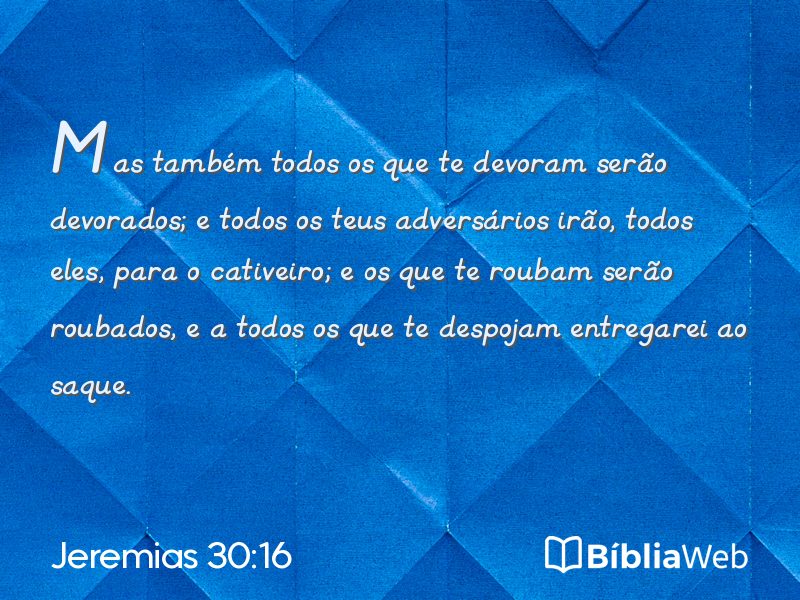 Jeremias 30:16 em imagem para compartilhar