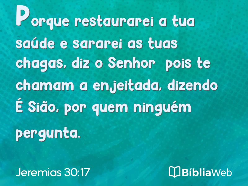 Jeremias 30:17 em imagem para compartilhar