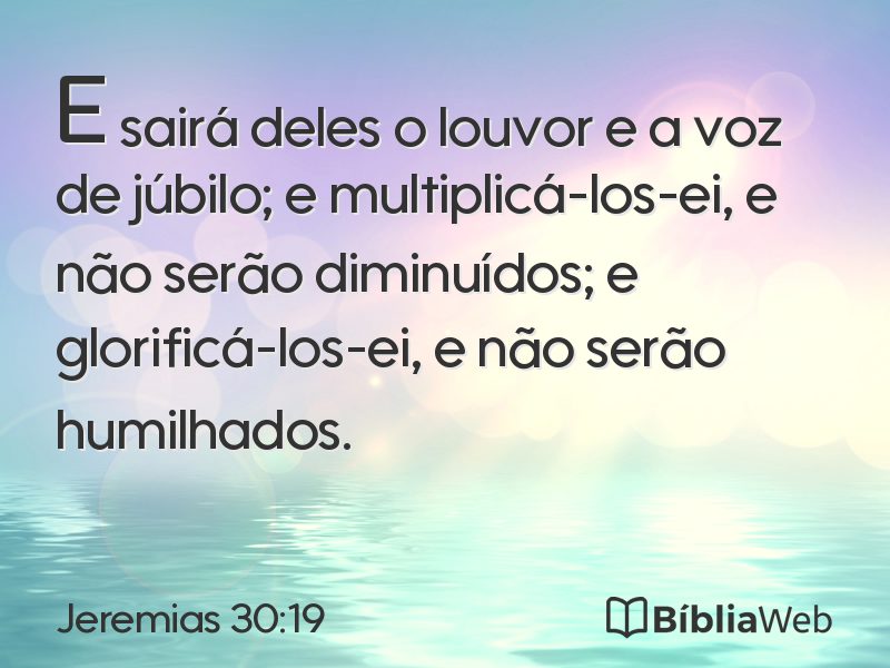 Jeremias 30:19 em imagem para compartilhar