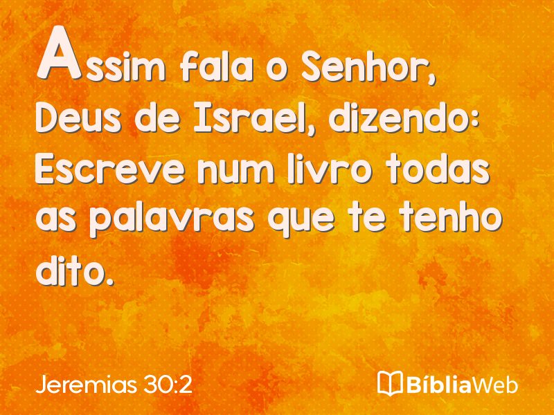 Jeremias 30:2 em imagem para compartilhar