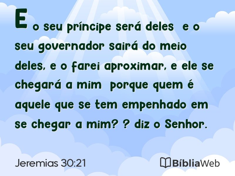 Jeremias 30:21 em imagem para compartilhar