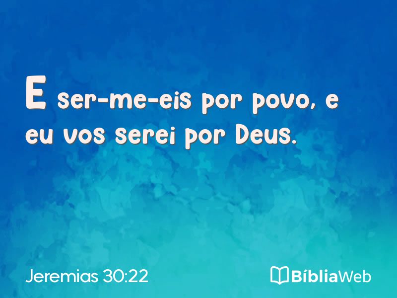 Jeremias 30:22 em imagem para compartilhar