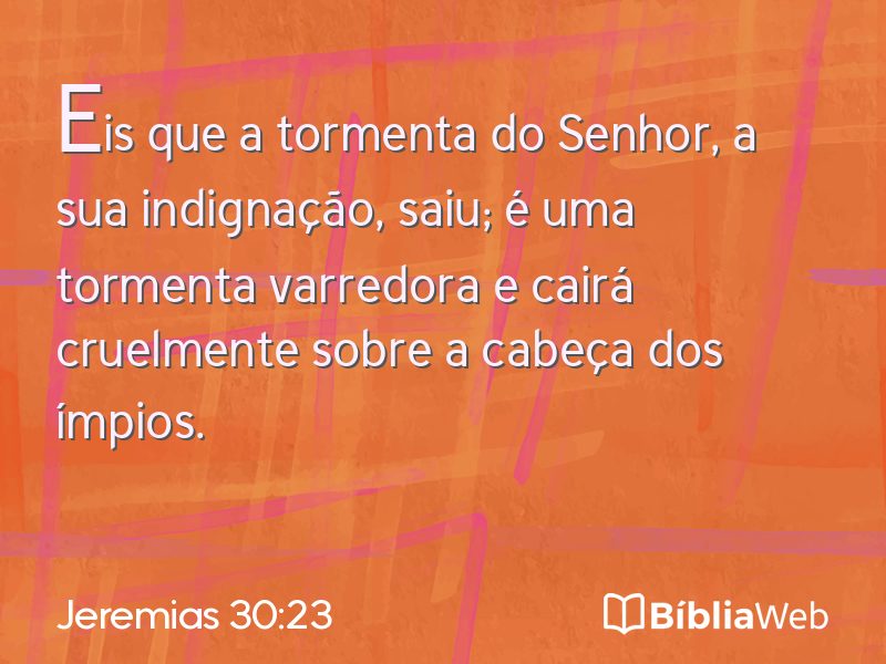 Jeremias 30:23 em imagem para compartilhar