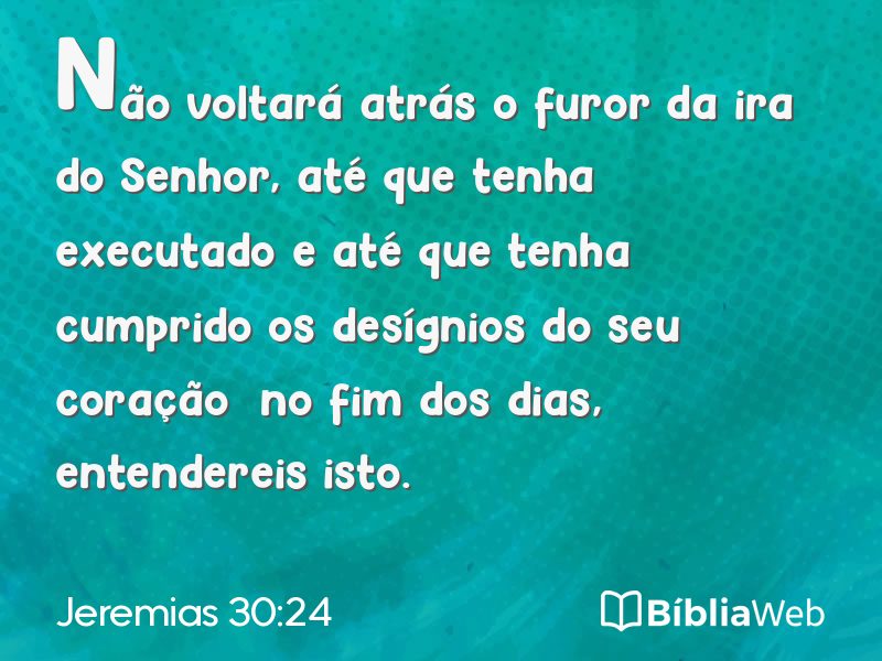 Jeremias 30:24 em imagem para compartilhar