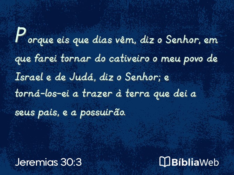 Jeremias 30:3 em imagem para compartilhar