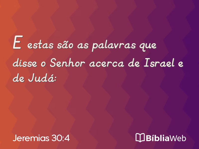 Jeremias 30:4 em imagem para compartilhar
