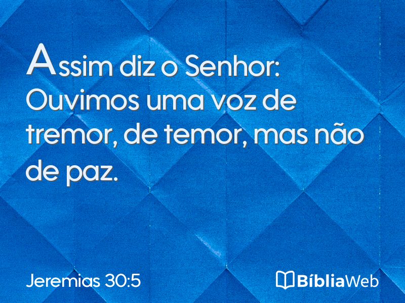 Jeremias 30:5 em imagem para compartilhar